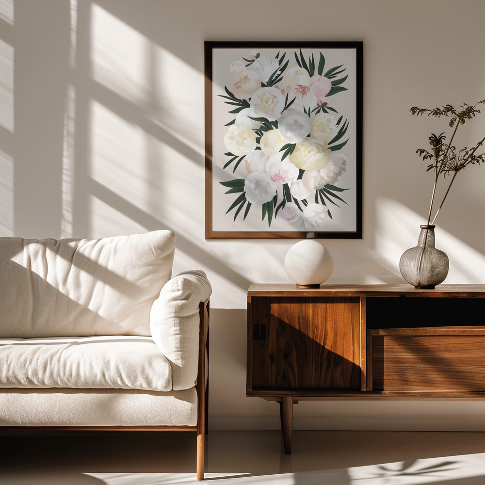 Dara bouquet in beige Poster